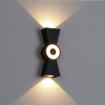 Фасадний садово-парковий світильник 12W Horoz Electric настінний 4200К чорний IP54 076-070-0012-010 фото