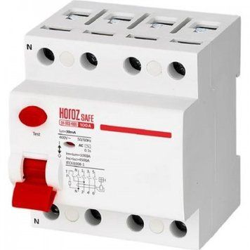 Диференціальний автомат Horoz Electric SAFE 100 А 4P&nbsp;ІР40 114-003-4100-010 фото