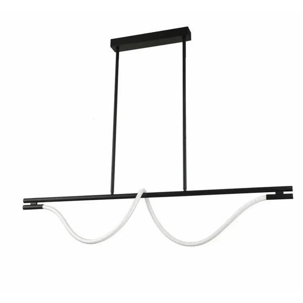 Підвісна LED люстра 74W з пультом Valeso з вигнутим розсіювачем 3000-6500К чорна IP20 G 2914/1000 74W SP000045634 фото