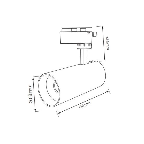 Трековий LED світильник 20W поворотний Horoz Electric металевий 3000K/4500K/6000K чорний IP20 BREMEN-20 018-031-1020-020 фото