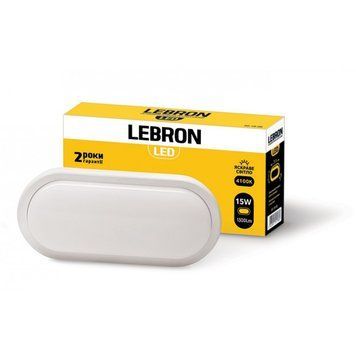 Вуличний світлодіодний світильник 15W Lebron настінно-стельовий овальний 4100K білий IP65 L-WLO 15-35-07 фото