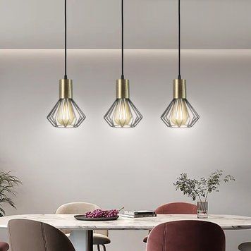 Светильник лофт MSK Electric Diadem подвесной на планке с бронзовым патроном NL 2215-3 BK+BN 616081 фото