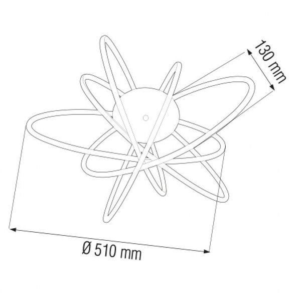 Потолочна люстра 100W LED Horoz Electric GENESIS 4000K хром IP20 019-036-0100-010 фото