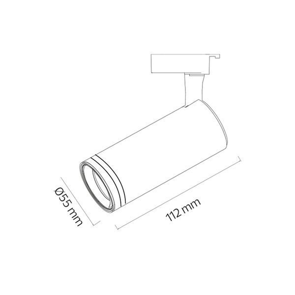 Трековий світильник Horoz Electric з металевим корпусом під лампу GU10 білий IP20 VERSAY 115-006-0001-010 фото