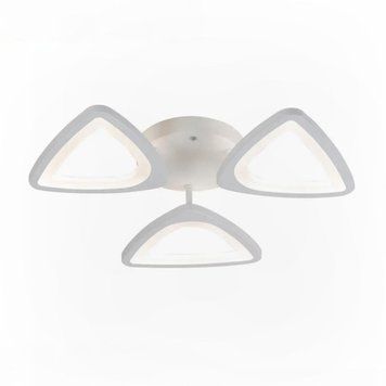 Стельова LED люстра 60W з пультом Valeso на три плафони 3000K-6500K біла IP20 G 2711/3 WT 60W SP000045505 фото