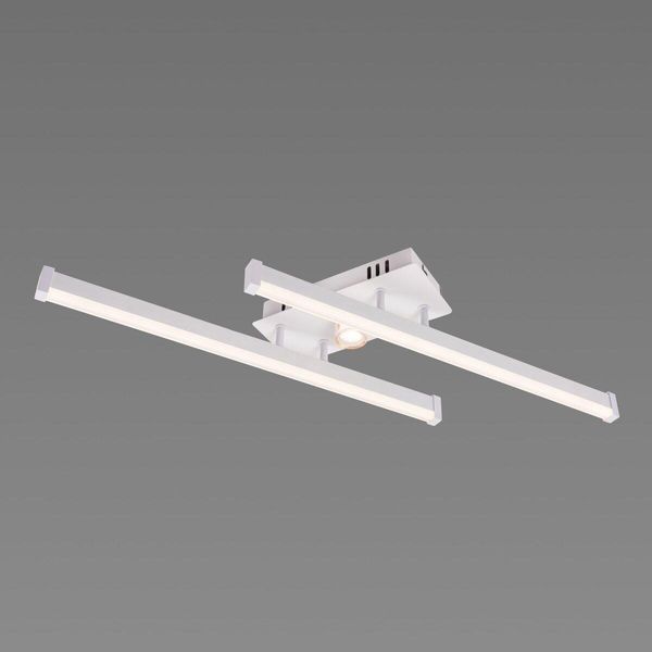 Стельова LED люстра 20W Valeso з лінійними розсіювачами 3000K+6500К біла/золота IP20 YH1310/2 SP000051382 фото