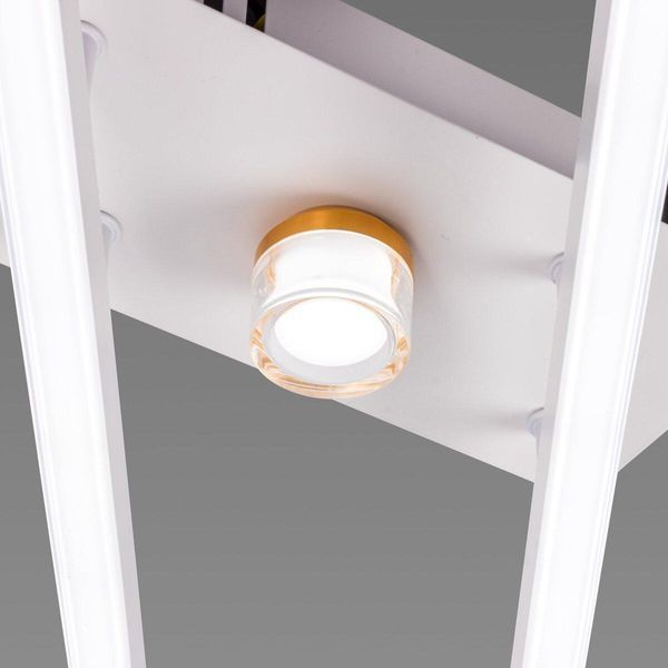 Стельова LED люстра 20W Valeso з лінійними розсіювачами 3000K+6500К біла/золота IP20 YH1310/2 SP000051382 фото