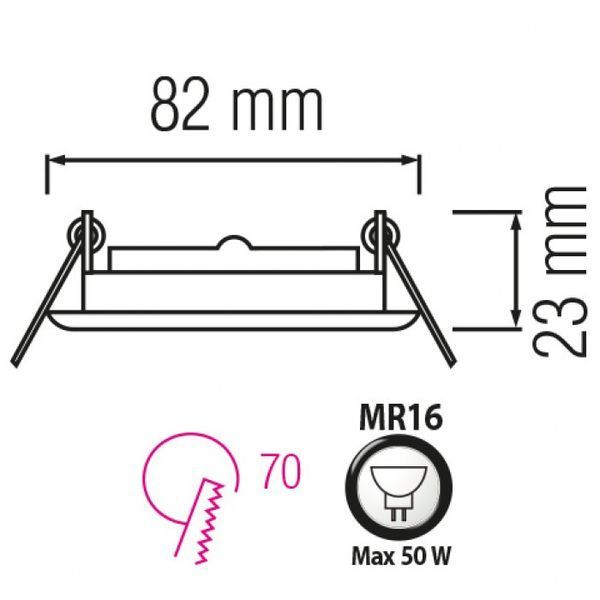 Світильник точковий поворотний Horoz Electric LAVANTA золотий під лампу MR16 IP20 015-024-0050-010 фото