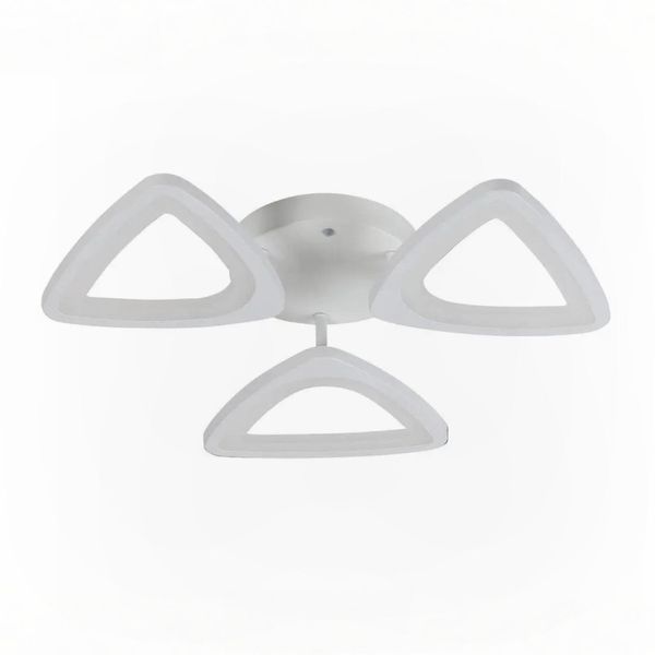 Потолочная LED люстра 60W с пультом Valeso на три плафона 3000K-6500K белая IP20 G 2711/3 WT 60W SP000045505 фото