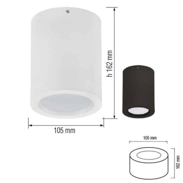 Накладной LED светильник 5W Horoz Electric круглый 4200K черный IP20 SANDRA-5 XL 016-043-1005-060 фото