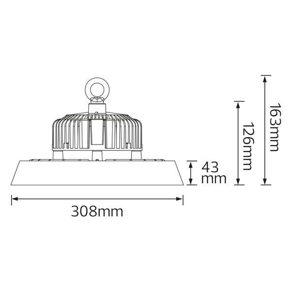 Светильник подвесной 150W промышленный Horoz Electric LED HERKUL-150 влагозащищенный 6400K IP65 063-009-0150-010 фото