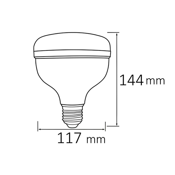 Лампа світлодіодна 40W Horoz Electric промислова 6400K з кришталевою текстурою E27 CRYSTAL-40 001-016-1040-010 фото