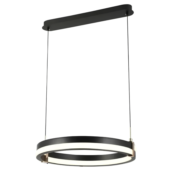 Подвесная LED люстра 108W с пультом д/у Valeso с круглым плафоном 3000-6500К черная/золото IP20 G 2919/500D SP000045638 фото