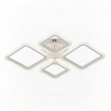 Стельова LED люстра 72W з пультом Valeso на чотири плафони 3000K-6500K біла IP20 G 2929/2+2 WT 72W SP000045648 фото
