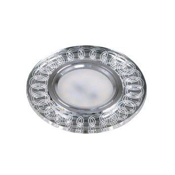 Світильник точковий Sirius круглий під лампу GU5.3 з LED-підсвіткою 4000K хром IP20 Л LA 2108 C SP000028160 фото