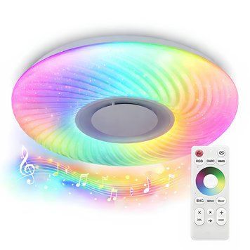 Стельовий світлодіодний Smart світильник 60W+5W RGB з пультом і Bluetooth-динаміком 3000-6500K білий VALESO LY581-500 WH SP000051975 фото