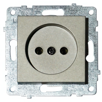 Механізм розетки одинарний Ovivo Electric пластиковий корпус 16А 250V антрацит IP20 GRANO 600-000313-215 фото