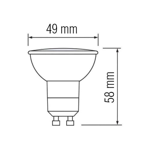 Лампа светодиодная 6W Horoz Electric PLUS-6 6400K GU10 001-002-0006-011 фото