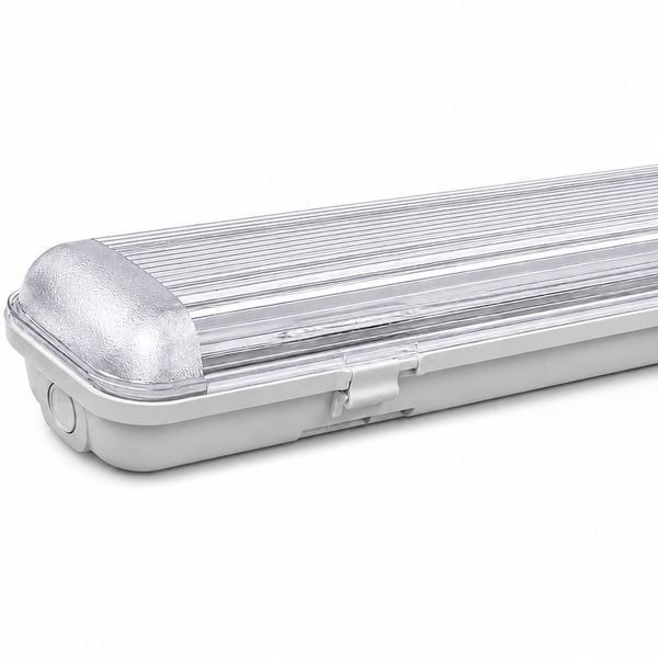 Линейный влагозащищенный светильник под 2 LED лампы T8 G13 1200 мм с пластиковыми креплениями IP65 GLX ДПП-52 2x1200 мм ДПП-52 2x1200мм фото