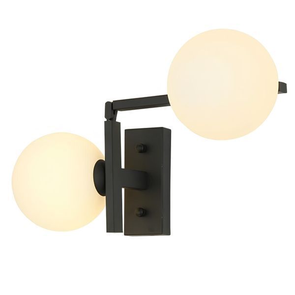 Бра настенное VALESO в стиле модерн под две лампы Е14 черное IP20 BB84016-2 BK SP000044818 фото