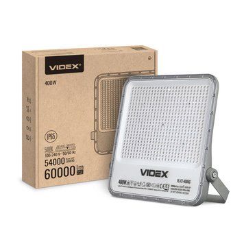 Світлодіодний прожектор 400W VIDEX алюмінієвий корпус 60000Lm 5000K сірий IP65 VL-F2-4005G VL-F2-4005G фото