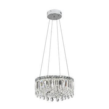 Підвісна LED люстра 70W VALESO з кришталевими підвісками-краплями 3000&ndash;6000K хром 33048-400 SP000053854 фото