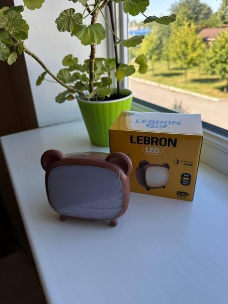 Світлодіодний нічник 3W акумуляторний Lebron у формі ведмедика 3000-6500K 1200mAh коричневий IP20 L-TL-L-80 15-13-80 фото