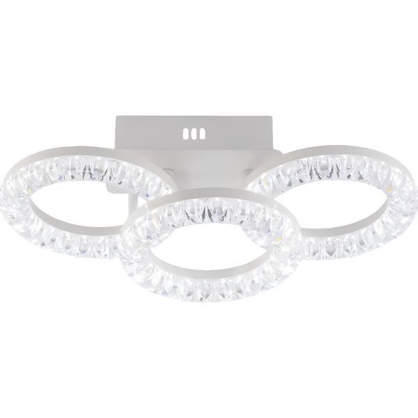 Потолочная LED люстра 29W с тремя акриловыми кольцами и пультом 3000-6500К белый корпус INTEREES IS LI9847A-3B WH IS LI9847A-3B WH фото