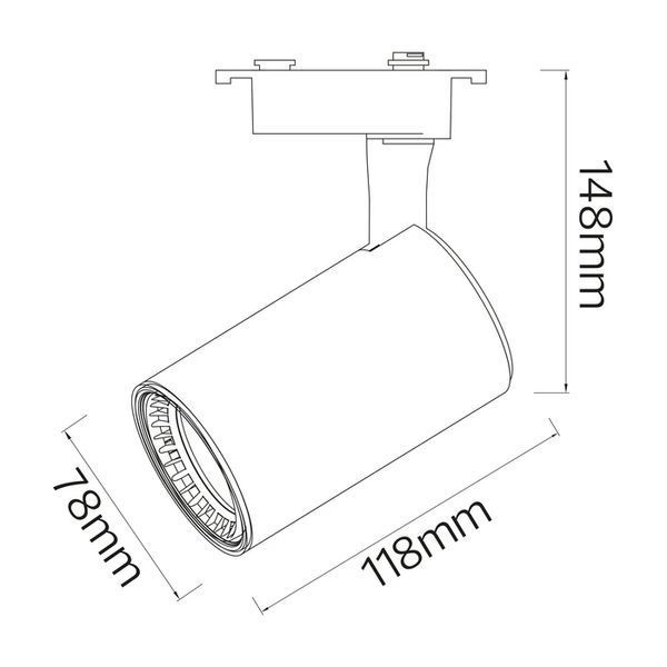 Светильник трековый 18W Horoz Electric LYON-18 4200К черный IP20 018-020-0018-020 фото
