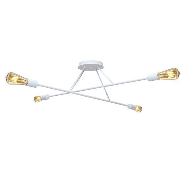 Люстра підвісна MSK Electric Asket під чотири лампи Е27 NL 10320-4 WH біла 619550 фото