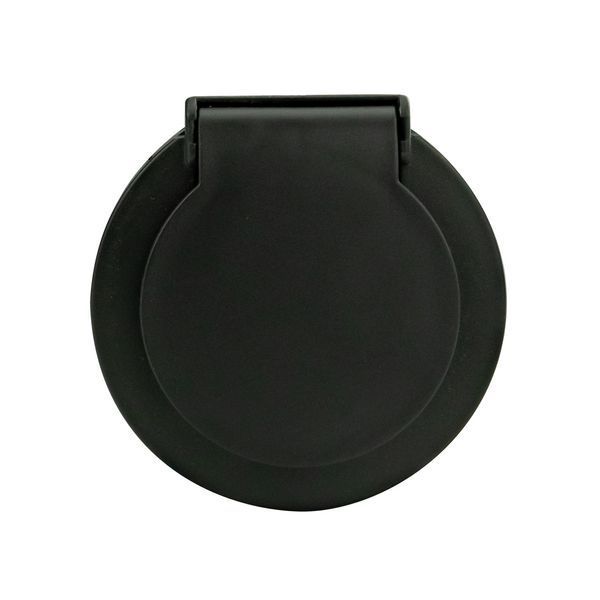 Розетка одинарная Ovivo&nbsp;Elektrik c заземлением и крышкой 250V черная IP54 xOne 406-250000-249 фото