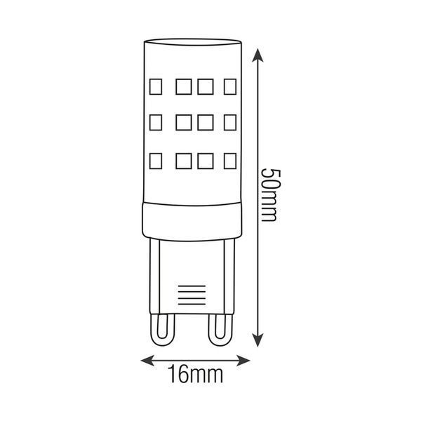 Лампа світлодіодна 6W Horoz Electric PETA-6 кукурудза 6400К G9 001-045-0006-010 фото