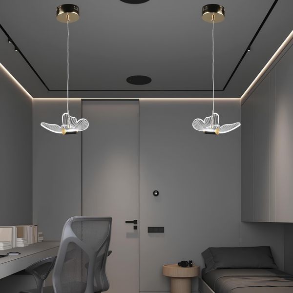 Подвесная LED люстра Sirius 6W в форме бабочки с металлическим каркасом 3200К золотая IP20 B E2119/1H SP000035963 фото
