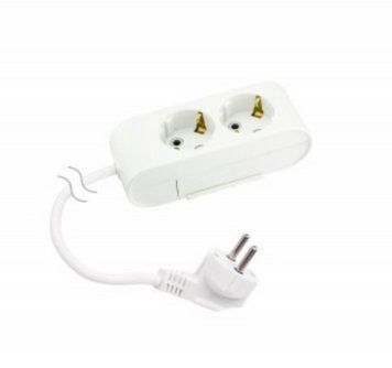 Подовжувач на 2 розетки Horoz Electric ДЕКО 5 метрів із заземленням білий IP20 210-005-201 фото