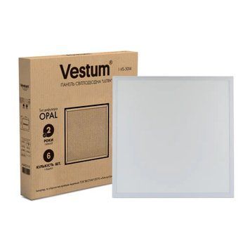 Офісна LED панель 40W Vestum в стилі мінімалізм 595х595мм 6500K біла IP20 ULTRA SLIM 1-VS-5014 фото