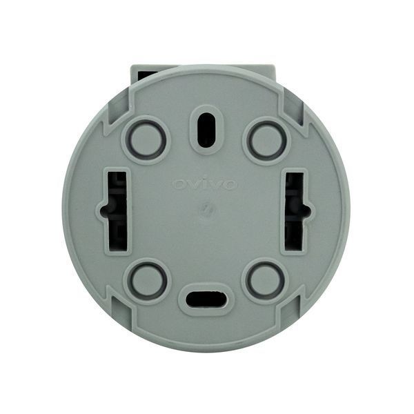 Розетка одинарная Ovivo&nbsp;Elektrik c заземлением и крышкой 250V серая IP54 xOne 406-240000-249 фото