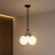 Светильник подвесной MSK Electric Luna на три плафона шара d-150mm Е27 черный PL 202612-3R BK 622750 фото 5