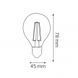 Лампа светодиодная 6W&nbsp;Horoz Electric шарик 2700К E27&nbsp;FILAMENT BALL-6 001-089-0006-040 фото 2