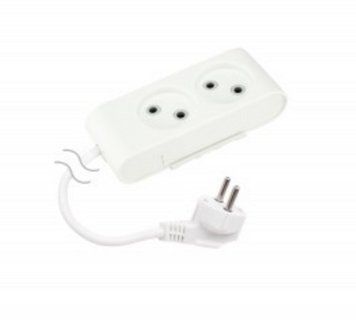 Подовжувач на 2 розетки ДЕКО Horoz Electric 5 метрів без заземлення білий IP20 210-005-203 фото