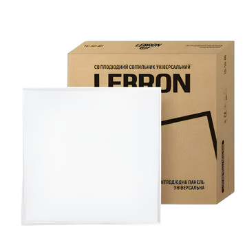 Офісна світлодіодна панель 50W Lebron Армстронг з універсальним монтажем 595x595mm 4100К біла IP20 L-LPU 16-50-50 фото
