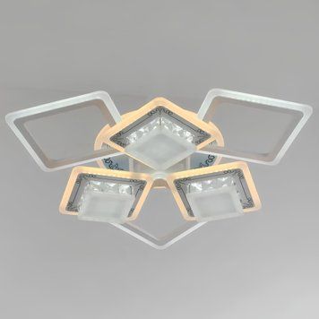 Стельова LED люстра 216W з пультом VALESO на шість плафонів 3000-6000К біла IP20 V K28996-3 3 K28996-3 3 фото