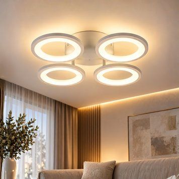 Потолочная LED люстра 88W с пультом Valeso с акриловыми плафонами 3000K-6500K белая IP20 G 2715/4 WT 88W SP000045530 фото