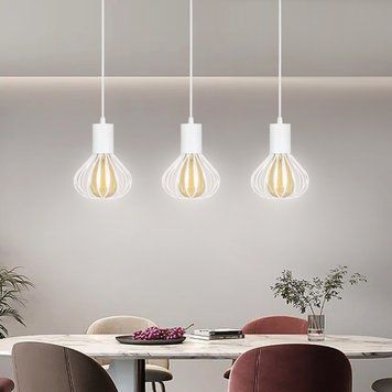 Светильник лофт подвесной на планке MSK Electric Lotus белый NL 1415-3W 616080 фото
