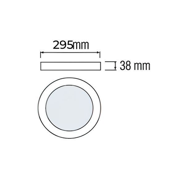 Накладной LED светильник 36W Horoz Electric переключатель на корпусе 3000/4000/6400К IP20 CATALINA-36&nbsp;3CCT 016-081-1036-020 фото