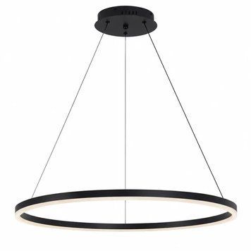 Підвісна LED люстра 53W з пультом Horoz Electric з металевим каркасом 3000K/4000K/6500K чорна IP20 HARVEY-53 3CCT 019-083-0053-020 фото