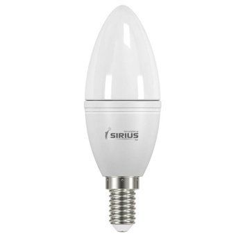 Світлодіодна лампа 4W Sirius з цоколем Е14 і формою свічка С37 4000K біла 3208 4W-4000K-E14 SP000012707 фото