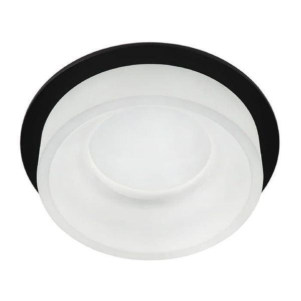 Точковий врізний світильник Horoz Electric з корпусом з алюмінію та акрилу під одну лампу GU10 чорного кольору IP20 KADIFE 015-060-0001-020 фото