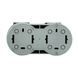Розетка двойная Ovivo Elektrik c заземлением и крышкой 250V серая IP54 xOne 406-240000-924 фото 3