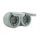 Розетка двойная Ovivo Elektrik c заземлением и крышкой 250V серая IP54 xOne 406-240000-924 фото 5