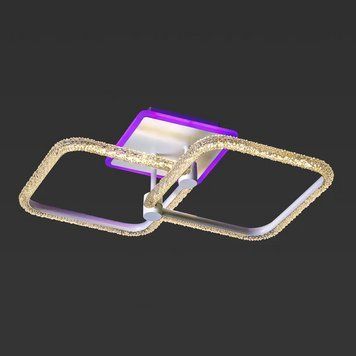 Люстра LED акрилові квадрати 64W+12W з кольоровою підсвіткою корпусу 3000К-6000К Svet SC-2118/2C WH PK/BU/PL SC-2118/2C WH PK/BU/PL фото
